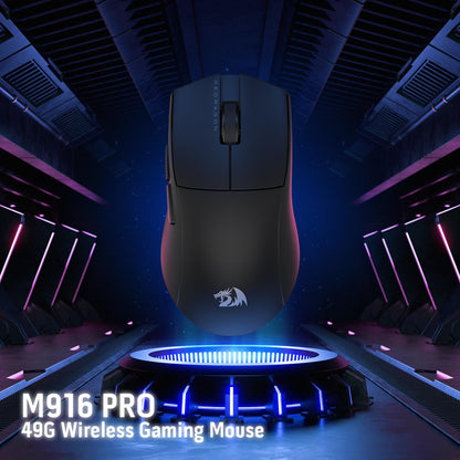 Redragon Mouse Gamer K1ng, Triple Conexión, 26,000 dpi 49 Gramos, Inalámbrico, Cableado, Bluetooth.