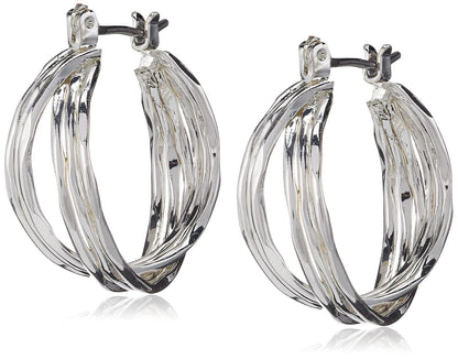 Nine West - arete de aro pequeños para mujer, accesorios de joyería de moda atemporales para estilo diario, aretes de aro ligeros para uso casual, trabajo y atuendos elegantes