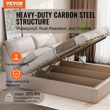 VEVOR Elevador de cama de 59 x 79 pulgadas, compatible con camas de hasta 265 libras de carga, herrajes para cama de pared para bricolaje
