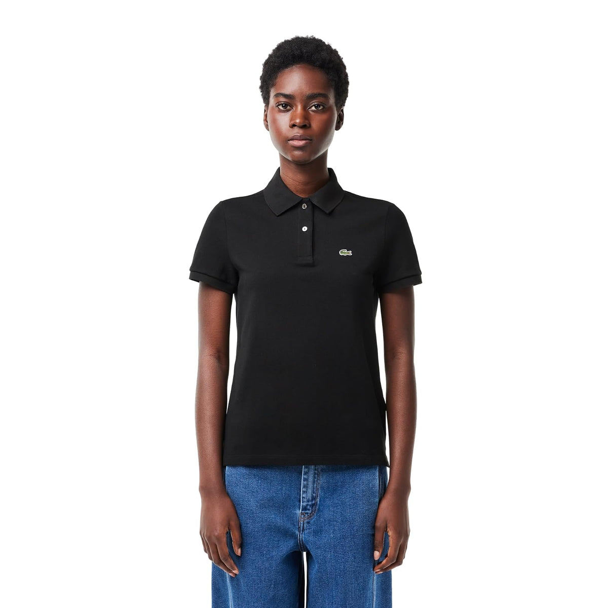 Lacoste Polo de Petit Piqué Suave con Corte Regular para Mujer