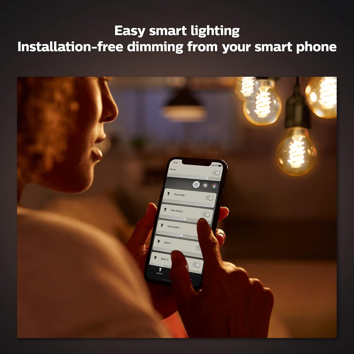 Philips Hue Foco Inteligente Filamento regulable tipo A19 decorativo Wifi-Zigbee/Bluetooth Compatible con Alexa