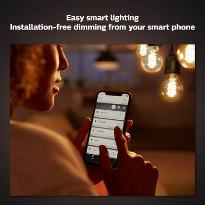 Philips Hue Foco Inteligente Filamento regulable tipo A19 decorativo Wifi-Zigbee/Bluetooth Compatible con Alexa