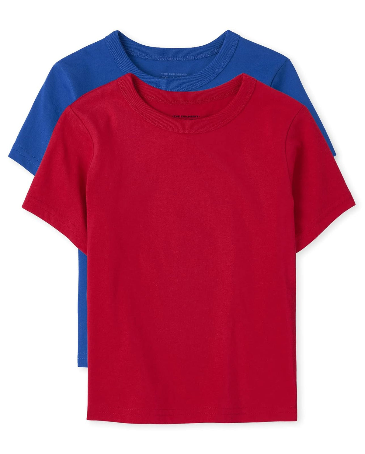 The Children's Place Playera Básica Manga Corta para Niño Paquete de 2 - Azul - Rojo 2-pack - 3T