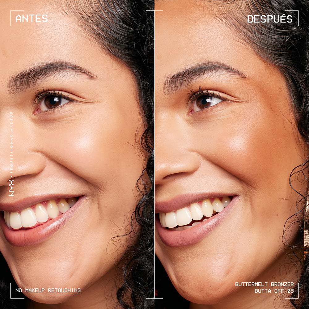 NYX Professional Makeup Buttermelt Bronzer, bronceador cremoso en polvo con alta pigmentación, fórmula vegana, acabado natural con duración hasta por 12H, 5g – Tono Butta Off (Café mocca)