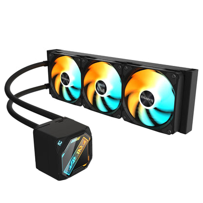 GIGABYTE Gaming 360 - Enfriador líquido para CPU (3 x 120 mm, ARGB, mecanismo de bloqueo deslizante, cadena de margarita, compatible con Intel LGA 1851 y AMD AM5) GP-GIGABYTE GME 360