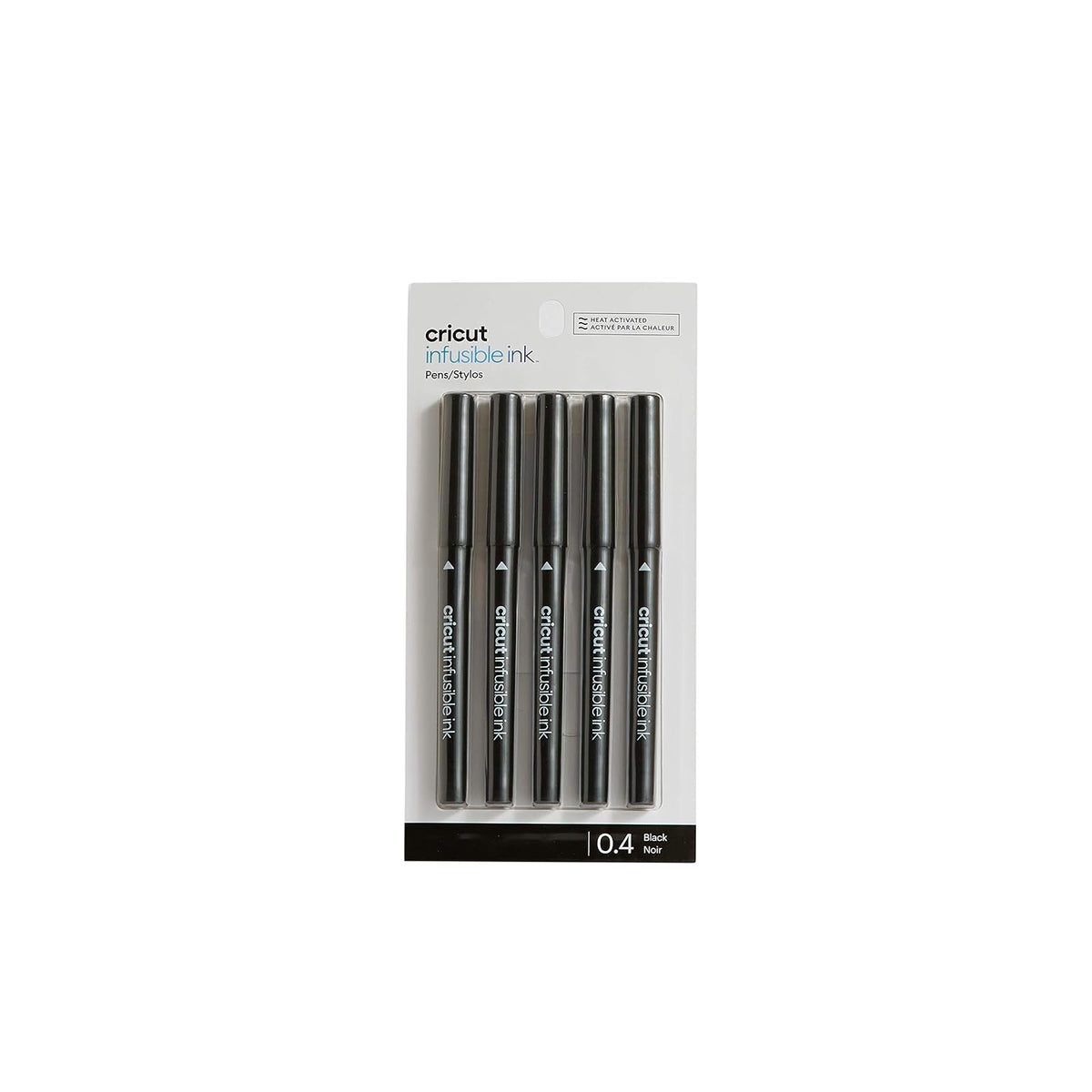 Cricut - Bolígrafos de tinta infusible - Juego básico (5 unidades) - Tintas de sublimación que no se descaman, se descoloran, se agrietan ni se arrugan