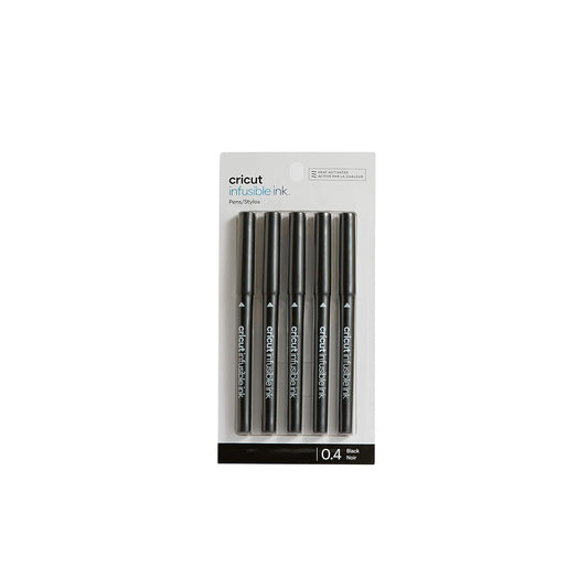 Cricut - Bolígrafos de tinta infusible - Juego básico (5 unidades) - Tintas de sublimación que no se descaman, se descoloran, se agrietan ni se arrugan