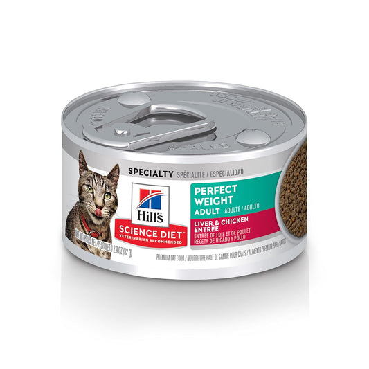 Hill's Science Diet Perfect Weight alimento húmedo en Lata Control de Peso Gato Adulto 82g (24 Pack)