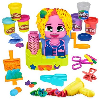 Play-Doh Hasbro Peluquería con Estilo - Kit de Manualidades de Peluquería, con Accesorios y 6 latas de Compuesto de Modelado para niños y niñas a Partir de 3 años