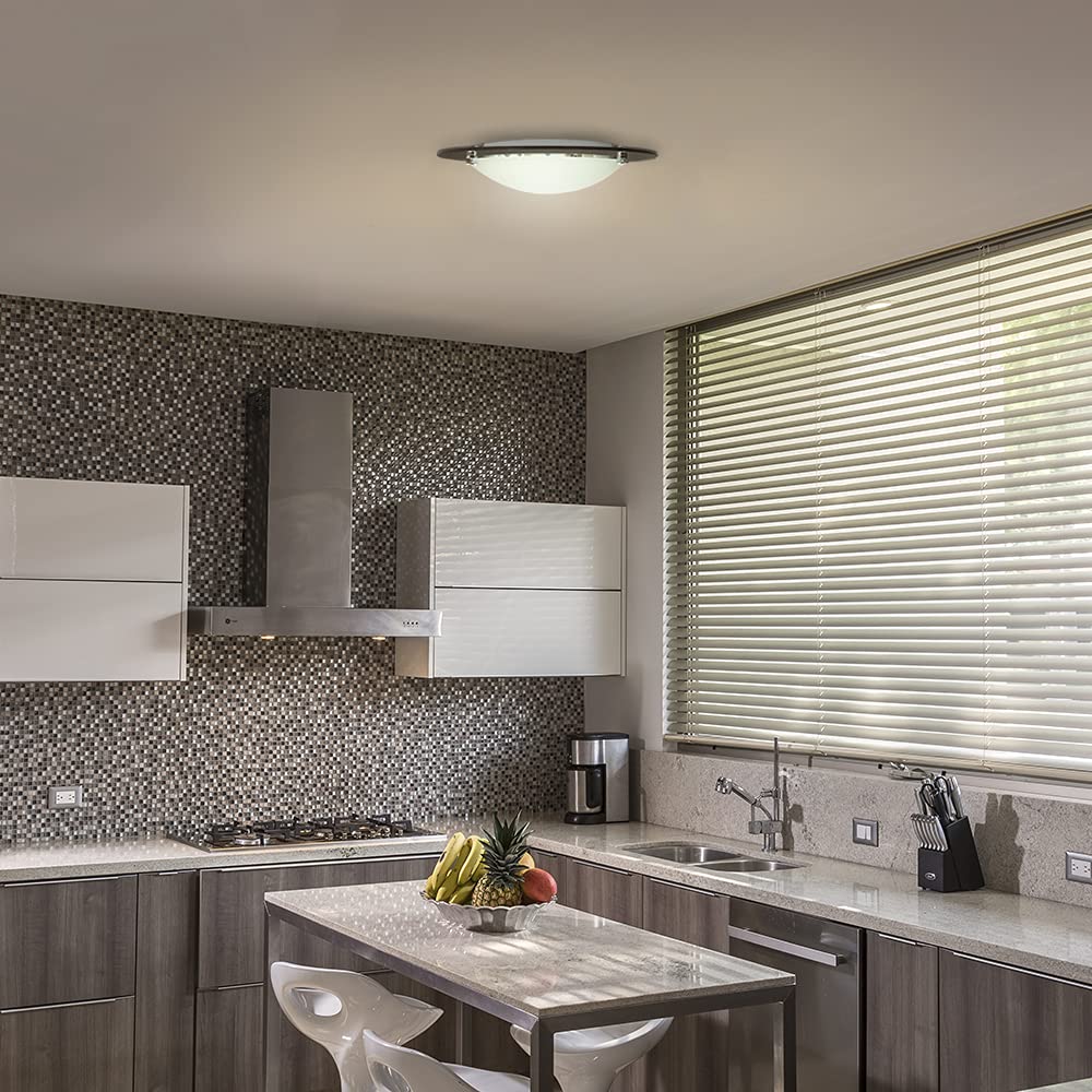 Tecnolite - Lámpara LED para Interior, Color Madera Oscuro, Luz Suave Cálida, Base E27
