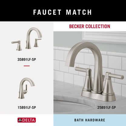 Delta Faucet Becker (1 unidad) Gancho para toalla/bata para baño, SpotShield níquel cepillado, montado en la pared BCK35-DN