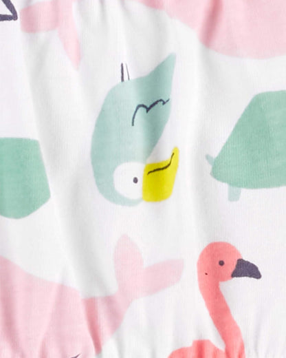 Simple Joys by Carter's - Paquete de 3 mamelucos, traje de sol y vestido para niña