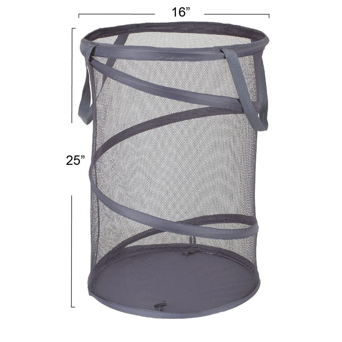 Household Essentials 2027-1 Cesta Plegable de Malla para Ropa Sucia | Carbón