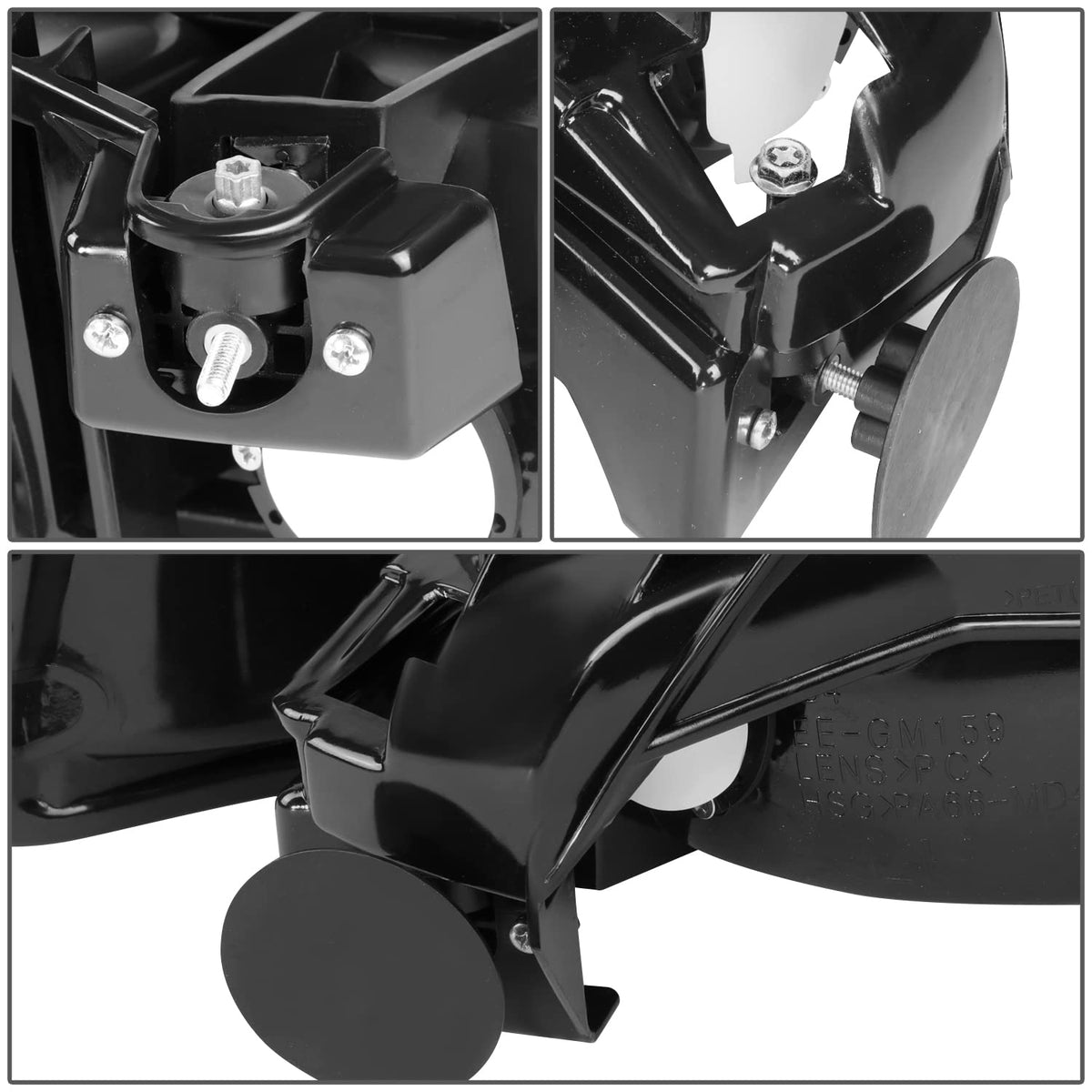DNA Motoring HL-OH-CS99-4P-BK-AB Faros Delanteros Negros Ámbar para Silverado y Suburban