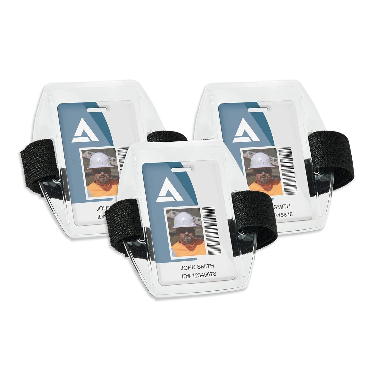 Ergodyne Squids 3386 Vinyl Arm Band ID/Badge Holder, 3-Pack - Paquete de 3 - Negro