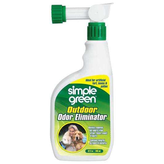 Simple Green® Eliminador de olores para exteriores, Perros, Ideal para césped artificial y patios (Aplicador para manguera, 946 ml) - 15335