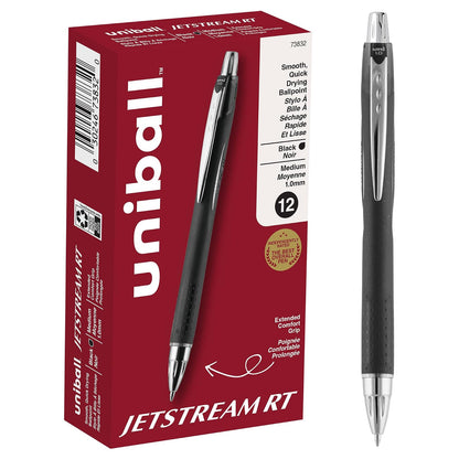 DYMO Jetstream RT Recambio para Bolígrafo, Negro o Azul - Bold Point (12-Count) - Negro - 12 Unidad (Paquete de 1)