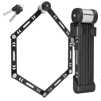 Kryptonite Kryptolok 610 S - Candado plegable para bicicleta, compacto, ligero, de alta seguridad, antirrobo, plegable, con 2 llaves y soporte para eléctricas, scooter, de montaña, 100 cm
