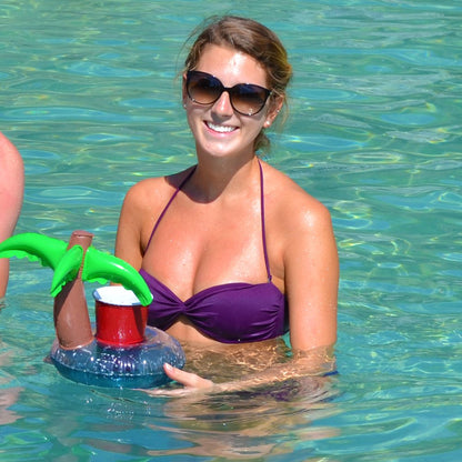 GoFloats - Portabebidas inflables para Piscina y Tina de hidromasaje (3 Unidades) (Elija – Unicornio, Flamenco, Palmera y más)
