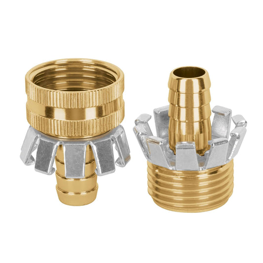 Truper CFM-1/2AG, Juego de conectores macho/hembra, tipo garra, de aluminio, 1/2"