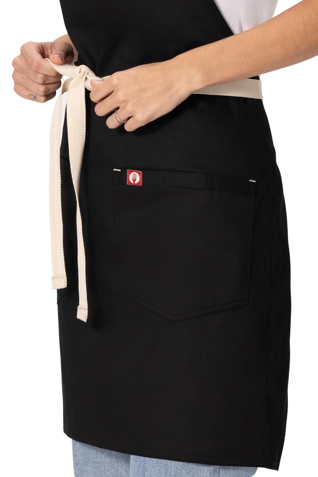 Chef Works - Delantal unisex Ridgewood, color negro, talla única, Negro -, Talla única