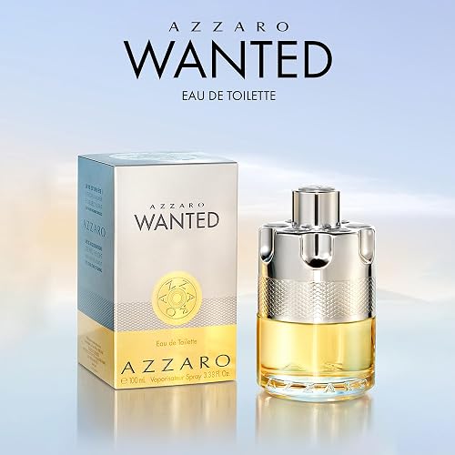 AZZARO, Wanted Eau de Toilette, Fragancia para Hombre, Sensual y Magnética, Aroma Cítrico, Amaderado y Fresco, 100 ML
