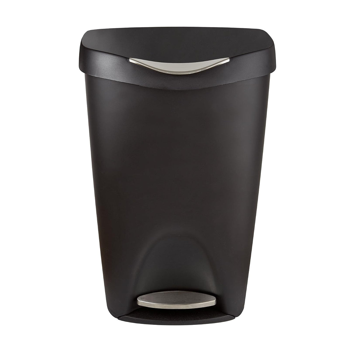 Umbra Brim Bote de Basura Moderno Grande con Tapa para Cocina y Baño, 50L, Negro