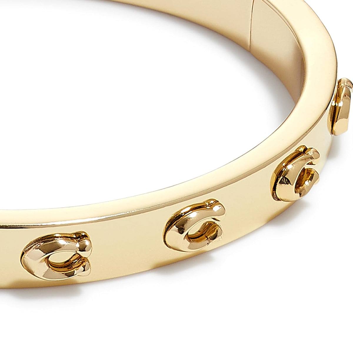 COACH Pegged C Logo Hinged Bangle Bracelet