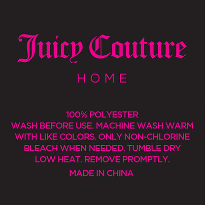 Juicy Couture - Juego de sábanas de satén de Seda tamaño King, con Bolsillo Profundo, Juego de sábanas de Seda tamaño King, 1 sábana encimera y 2 Fundas de Almohada, Resistentes a Las Arrugas y