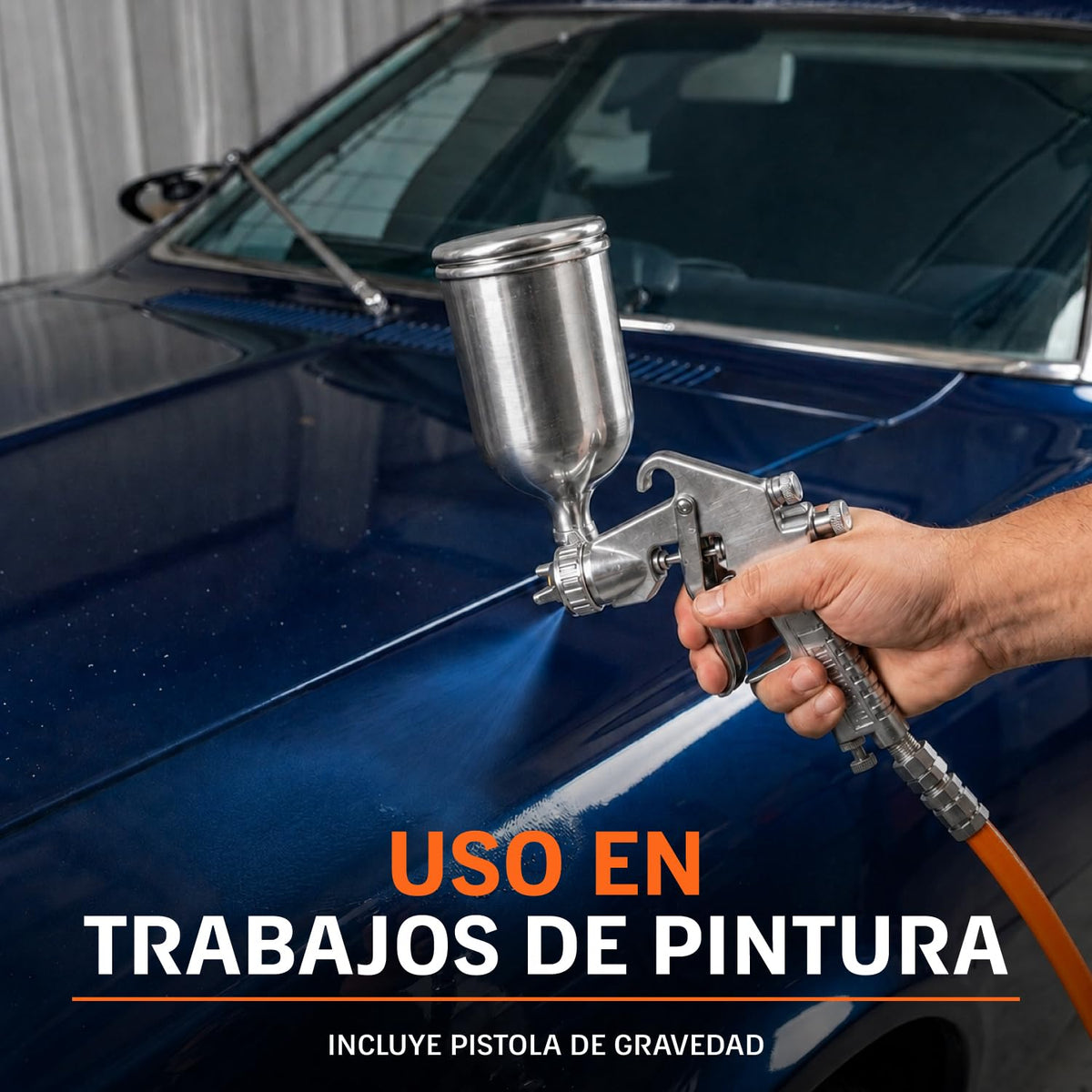 Truper COMP-KIT24S, Kit compresor libre de aceite 24 L, 2-2/3 HP con pistola y manguera