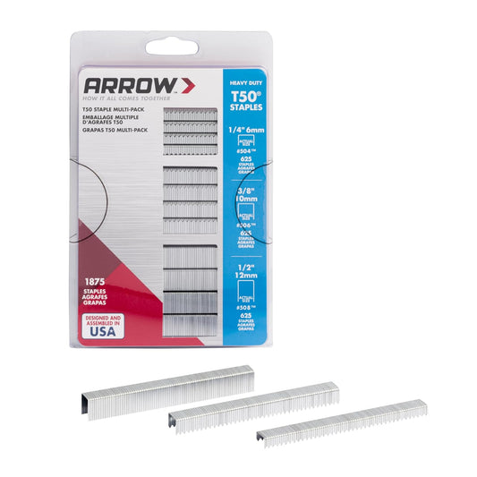 Arrow 50 MP Pack de 1875 grapas 6/10/12 mm