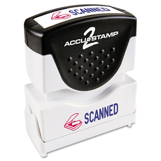 Accustamp, Sello de obturación "APPROVED" con protección Microban, sello con mensaje preentintado rojo y azul (035525), Escaneado, Rojo