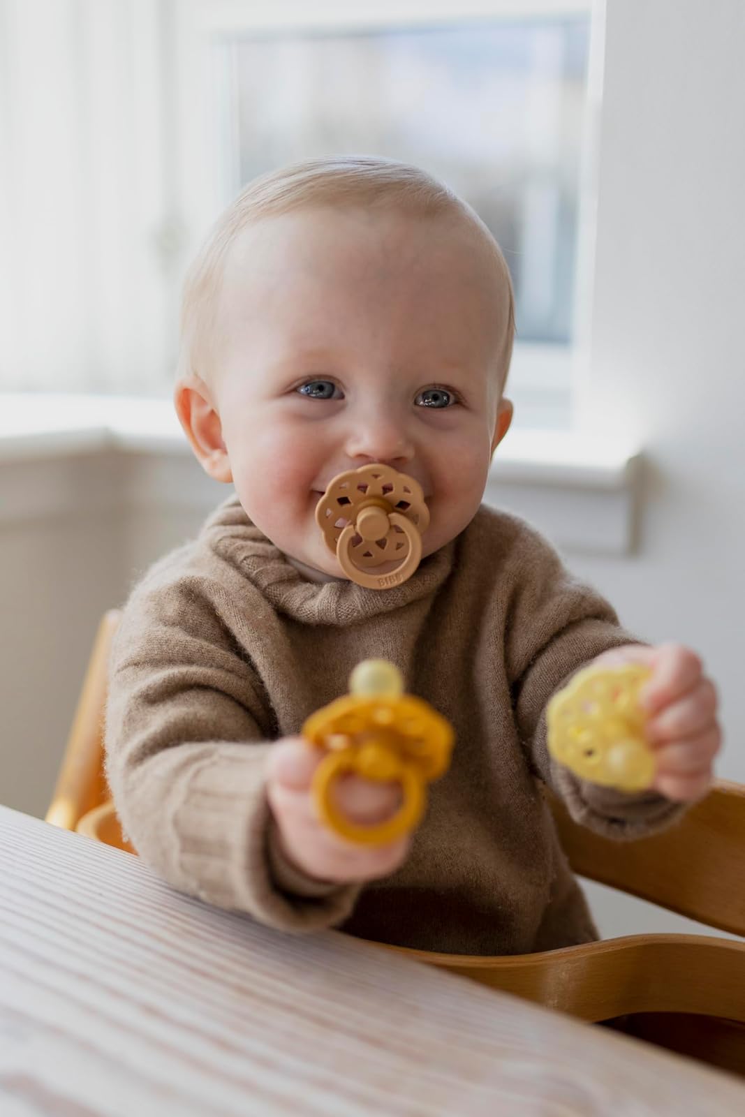 BIBS 5713795229277 PACIFIER, Peach/Woodchuck, 2 piezas