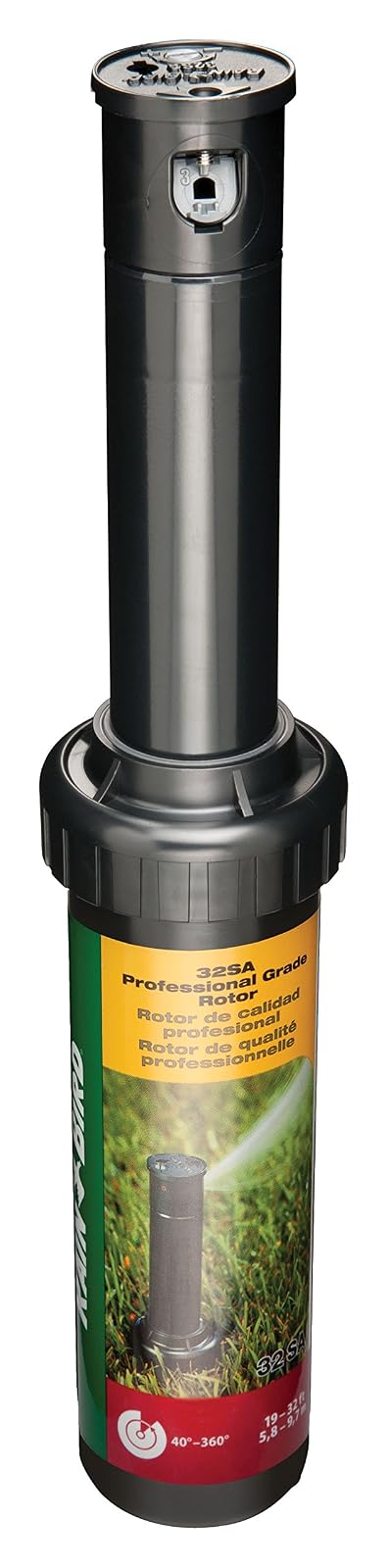 Rain Bird 32SA Aspersor de Riego Tipo Rotor, Alcance 19-32 Pies - 19' - 32' - Paquete de 1