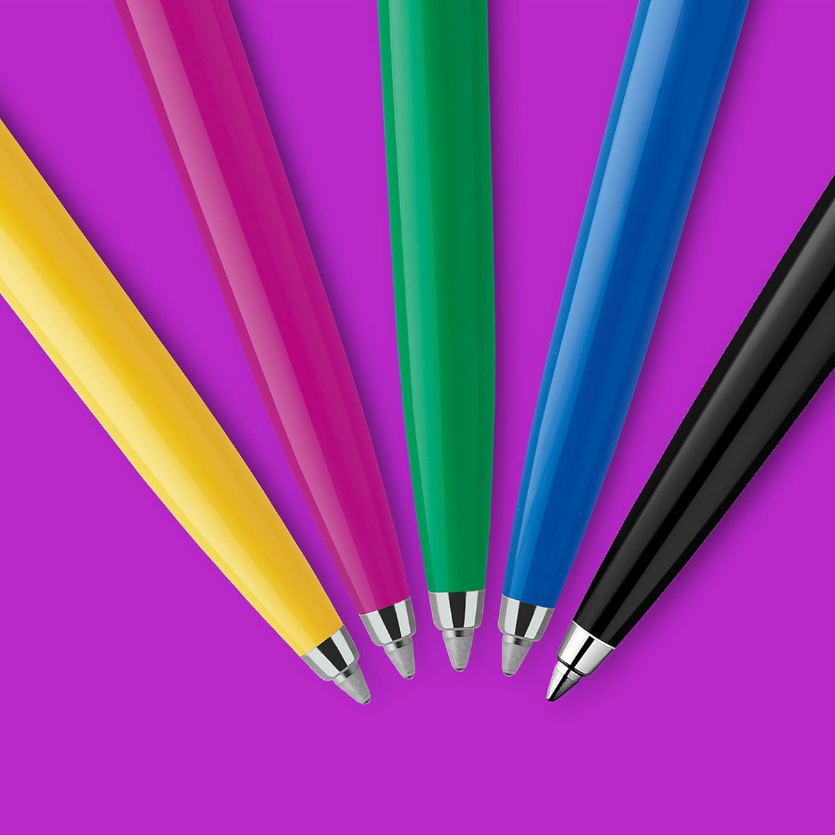 Parker Jotter Originals Bolígrafo de gel | 90s Retro acabado negro | Punta media (0,7 mm) | Tinta negra | 1 unidades