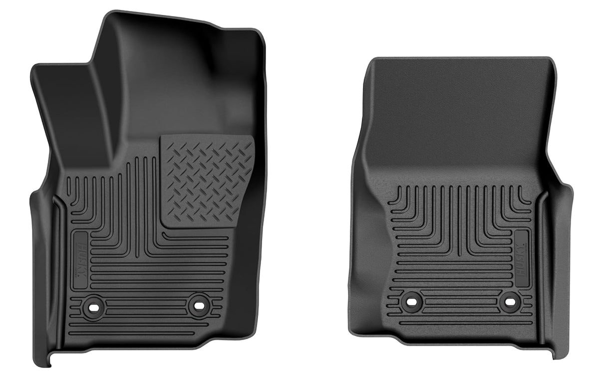 Husky Liners Weatherbeater - Alfombrillas para Toyota Tacoma 2024-2025, Doble y Cabina de Acceso Solo con Auto Trans | Fila Delantera, 2 Piezas, Color Negro - 13921