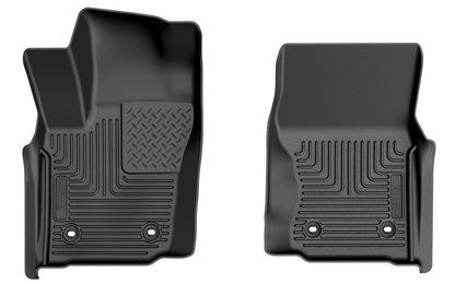 Husky Liners Weatherbeater - Alfombrillas para Toyota Tacoma 2024-2025, Doble y Cabina de Acceso Solo con Auto Trans | Fila Delantera, 2 Piezas, Color Negro - 13921