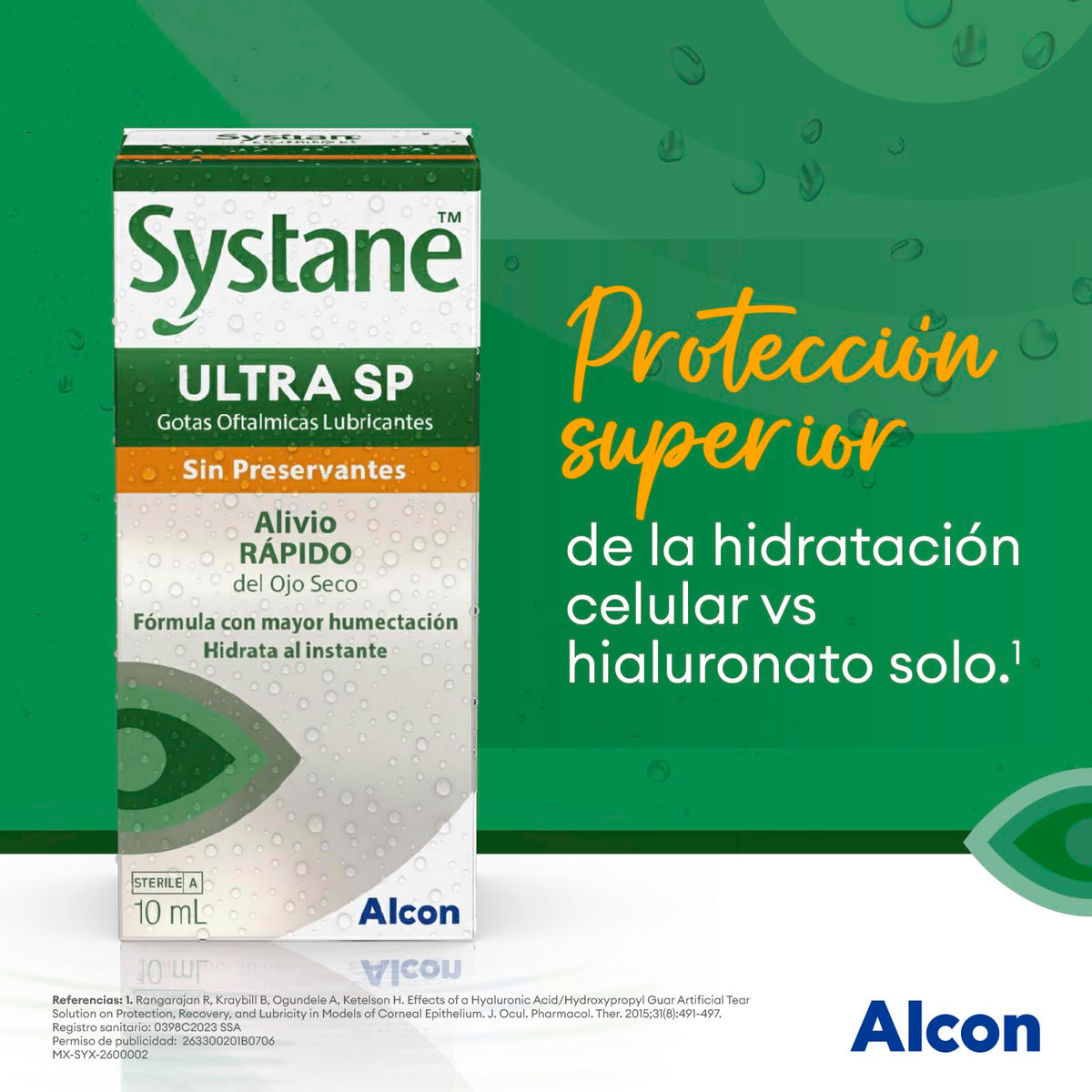 Systane Ultra SP Gotas Oculares Sin Conservantes para Ojo Seco, Alivio Inmediato y Lubricación, Compatibles con Lentes de Contacto, 10 ml