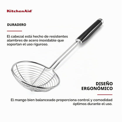 KitchenAid KE010OHOBA - Colador asiático clásico de acero inoxidable