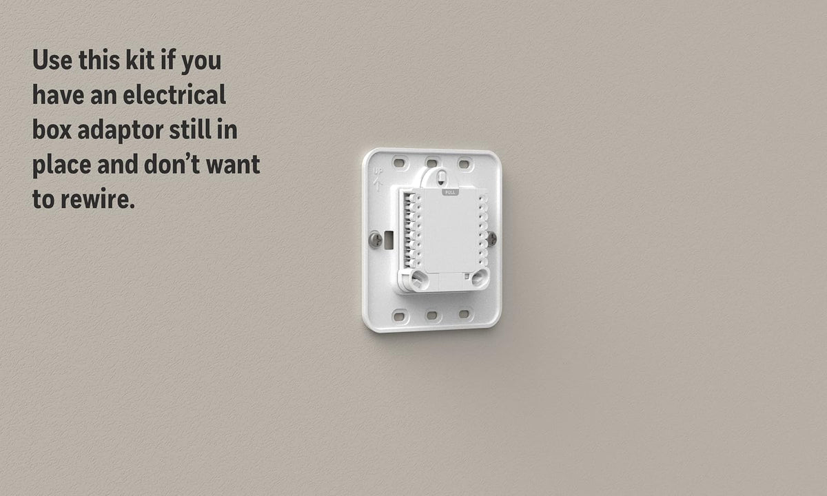 Honeywell Home - Placa de Cubierta Grande y Adaptador de Caja eléctrica para termostatos Serie T (THP2400A1080), Color Blanco
