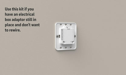 Honeywell Home - Placa de Cubierta Grande y Adaptador de Caja eléctrica para termostatos Serie T (THP2400A1080), Color Blanco