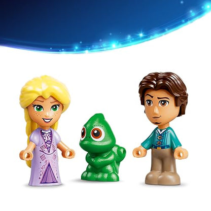 LEGO | Disney Princess Pequeña Torre de Rapunzel – Juguete de Construcción – Set Creativo con Rapunzel, Flynn y Pascal – Regalo Disney para Niñas y Niños de 5 Años o Más – 43294