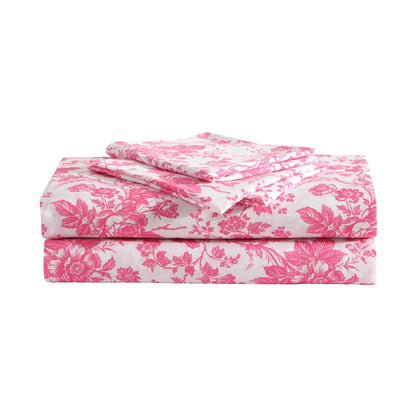 Betsey Johnson Juego de Sábanas de Microfibra - Doble - Betseys Toile Pink