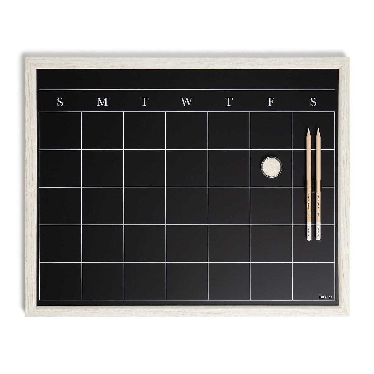 U Brands - Juego de pizarras blancas con marco de lavado blanco, suministros de oficina, con imán, lápices de gis, 40,6 x 50,8 cm, 4 piezas