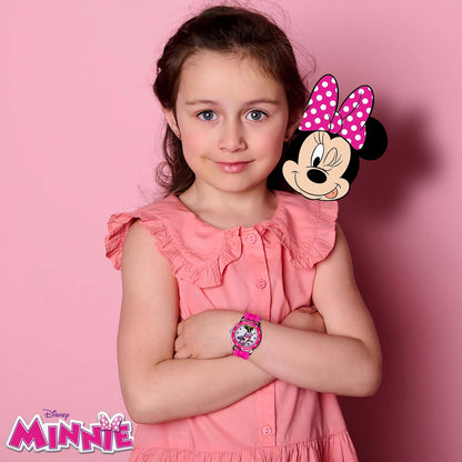 Accutime Kids Disney Mickey Mouse Minnie Mouse Analog Quartz Time Teacher Wrist Watch for Toddlers, Boys & Girls to Learn How to Tell Time