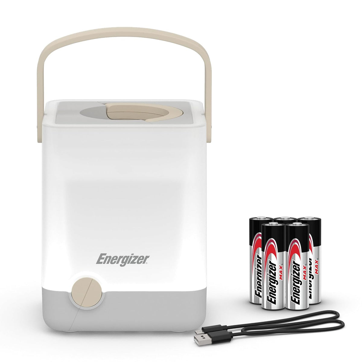 Energizer LightxPower - Linterna de camping con cubeta, X1000, recargable de doble potencia, batería AA, IPX4, resistente al agua