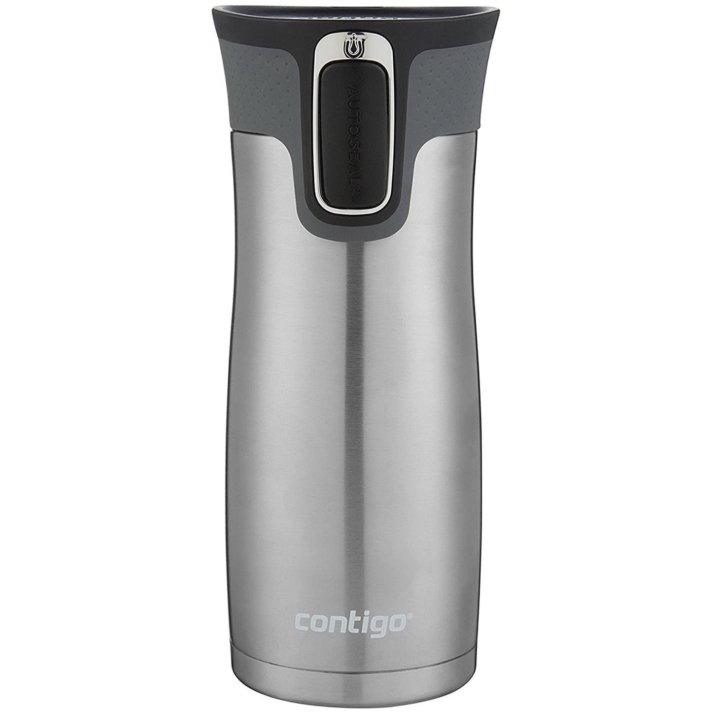 Contigo Jackson – Botella de agua reutilizable, 2 unidades, Very Berry & Stainless Steel, 473,18ml, 1