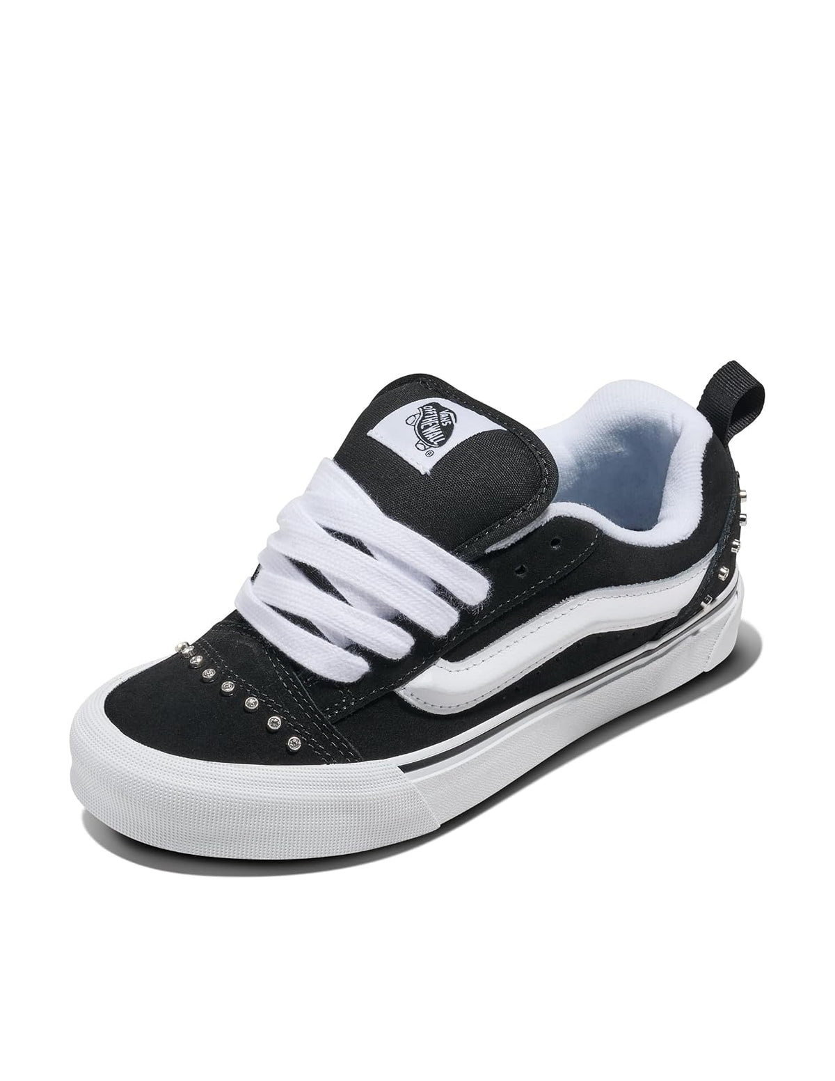 Vans Knu Skool Tenis Retro para Mujer - 27.5 cm - Diamantes de imitación negro - blanco