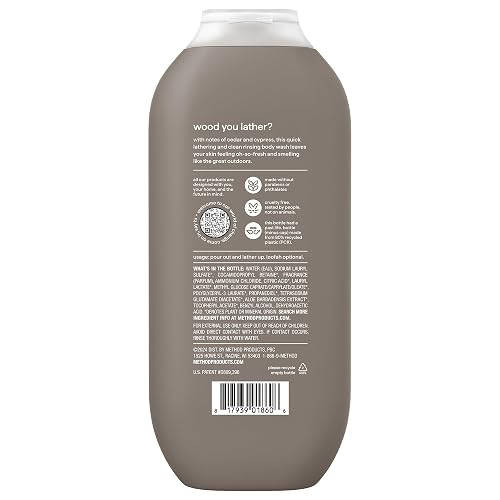 Method Men Body Wash, Cedar + Cypress, Paraben and Phthalate Free, 18 fl oz (Pack of 1)