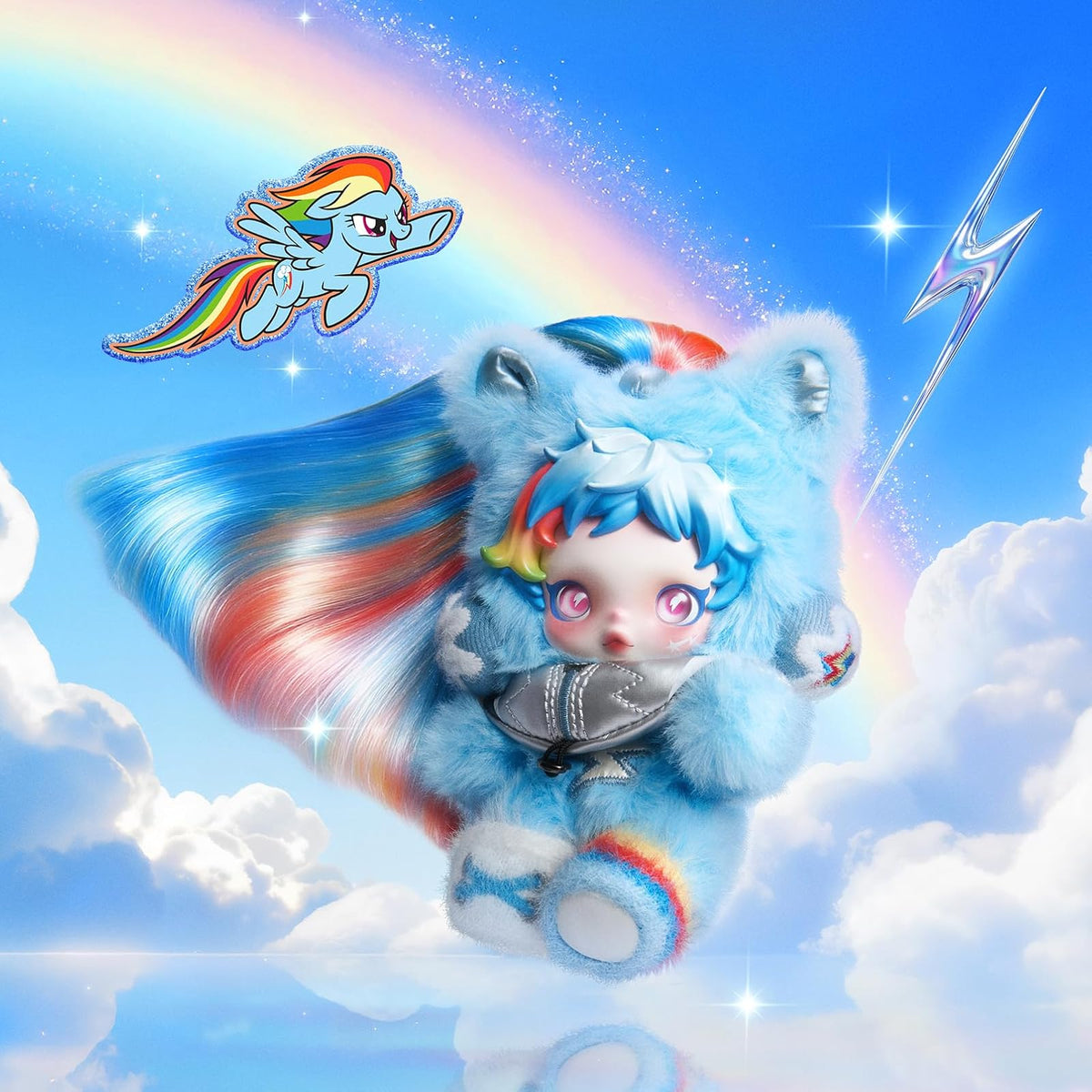Pop Mart: Labubu Skullpanda x My Little Pony Doll Pendant